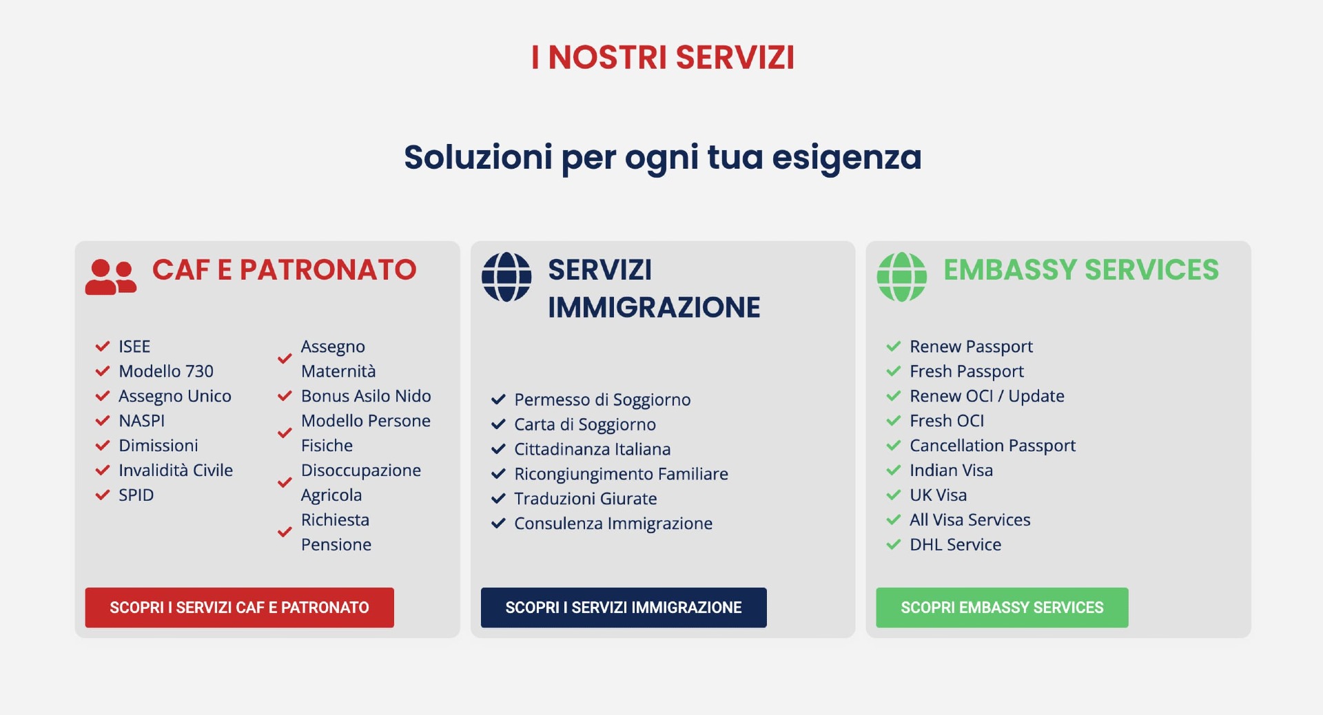 Caf-Patronato-Servizi Immigrazioni a Oderzo —  Web Design